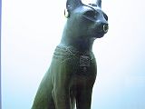 British Museum Top 20 11-1 Gayer-Anderson Cat 11. Gayer-Anderson Cat � Saqqara Egypt, after 600BC, 42cm high. The cat is a sacred representation of the goddess Bastet. The cat has gold rings, a silvered collar round its neck and a silver protective wedjat eye amulet. This cat is known as the Gayer-Anderson cat after its donor to The British Museum.